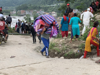 बाढी र पहिरोले सिन्धुपाल्चोकको जनजीवन प्रभावित